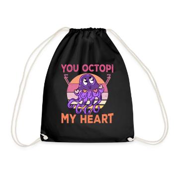 Poulpe Poulpe Tentacule de mer Poulpe Poulpe Poulpe Poulpe - Sac de sport léger - noir - Devant
