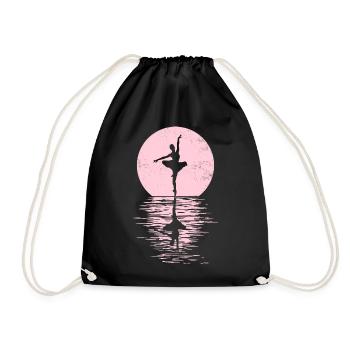 Ballet, Ballerina, Girl, Girl, Dancing - Drawstring Bag - black - Front