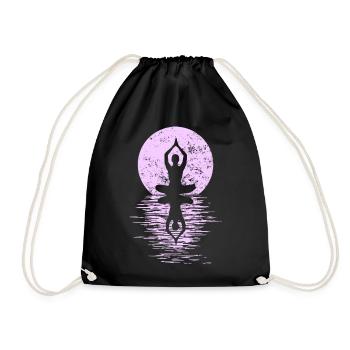 Yogi Yogini Health Meditation Outfits Girls - Drawstring Bag - black - Front