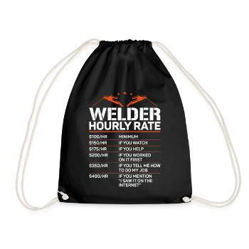 Welder Welding Vintage Welder - Turnbeutel - Schwarz - Vorne