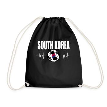Corée du Sud de football - Sac de sport léger - noir - Devant