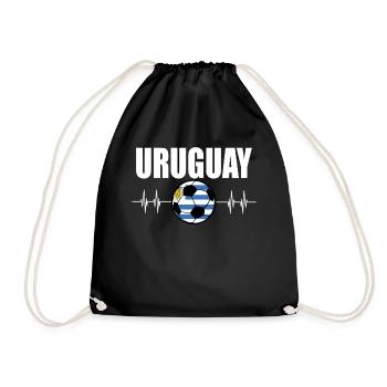 Uruguay Fußball - Turnbeutel - Schwarz - Vorne