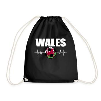Wales Football - Drawstring Bag - black - Front
