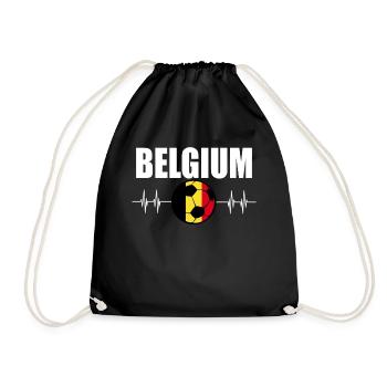 Belgien Fußball - Turnbeutel - Schwarz - Vorne