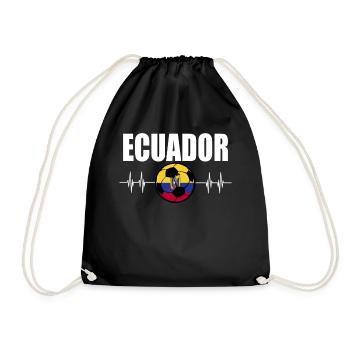 Ecuador Football - Drawstring Bag - black - Front