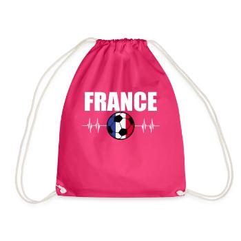Frankreich Fußball - Turnbeutel - Fuchsia - Vorne