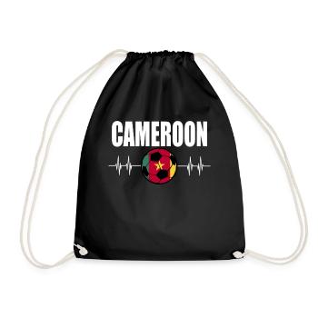 Cameroon Football - Drawstring Bag - black - Front