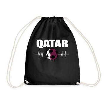 Qatar Football - Drawstring Bag - black - Front