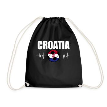 Croatia Football - Drawstring Bag - black - Front