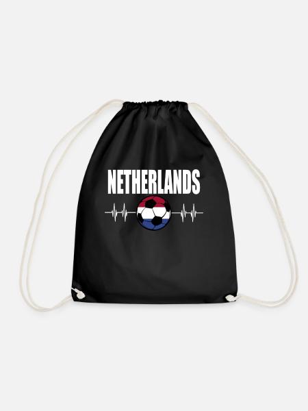 Niederlande Fußball - Turnbeutel - Schwarz