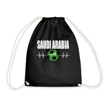 Saudi-arabien Fußball - Turnbeutel - Schwarz - Vorne