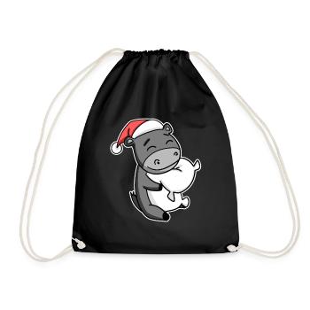 Donkey Christmas Sleep Sleep Sleep Sleep - Drawstring Bag - black - Front