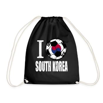 Corée du Sud de football - Sac de sport léger - noir - Devant