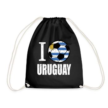 Uruguay Fußball - Turnbeutel - Schwarz - Vorne