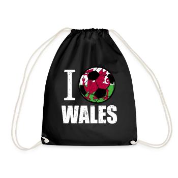 Wales Football - Drawstring Bag - black - Front