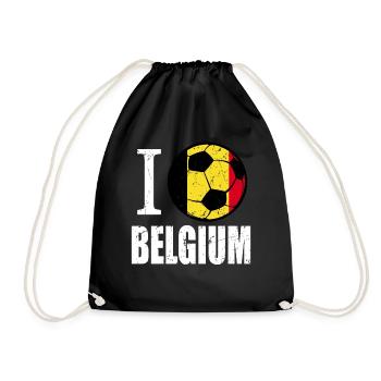 Belgien Fußball - Turnbeutel - Schwarz - Vorne