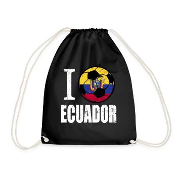 Ecuador Football - Drawstring Bag - black - Front