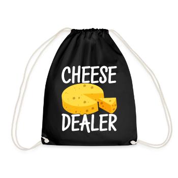 Cheese lovers Gouda cheese - Drawstring Bag - black - Front