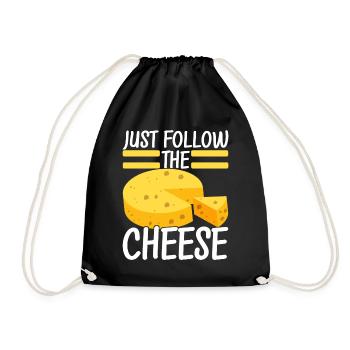 Cheese lovers Gouda cheese - Drawstring Bag - black - Front