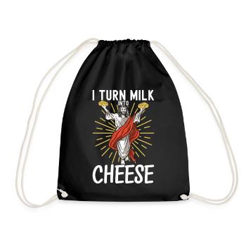 Cheese lovers Gouda cheese - Drawstring Bag - black - Front