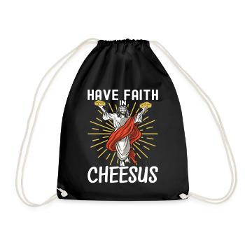 Cheese lovers Gouda cheese - Drawstring Bag - black - Front
