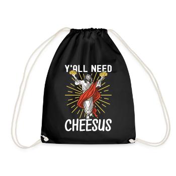 Cheese lovers Gouda cheese - Drawstring Bag - black - Front