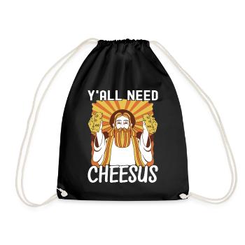 Cheese lovers Gouda cheese - Drawstring Bag - black - Front