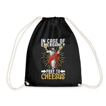 Cheese lovers Gouda cheese - Drawstring Bag - black - Front