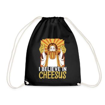 Cheese lovers Gouda cheese - Drawstring Bag - black - Front