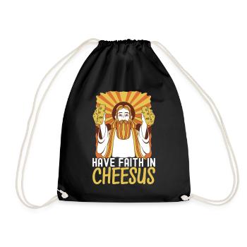 Cheese lovers Gouda cheese - Drawstring Bag - black - Front