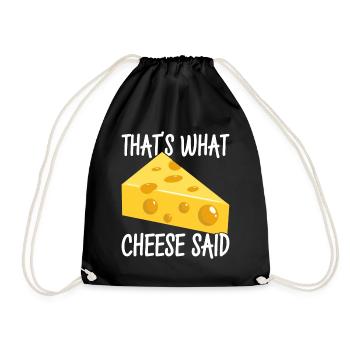 Cheese lovers Gouda cheese - Drawstring Bag - black - Front