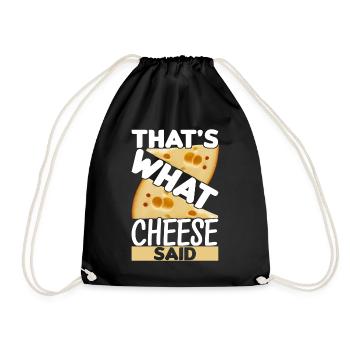 Cheese lovers Gouda cheese - Drawstring Bag - black - Front
