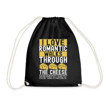 Cheese lovers Gouda cheese - Drawstring Bag - black - Front