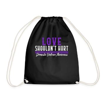 Chemise de sensibilisation à la violence domestique, L’amour ne devrait pas - Sac de sport léger - noir - Devant