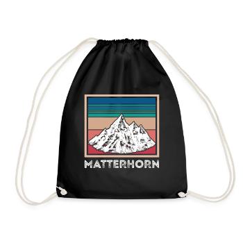 Alpen Cervin Suisse Souvenir Ski Zermatt Skif - Sac de sport léger - noir - Devant