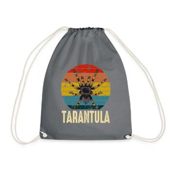 Retro Tarantula Owner Pet Spider - Drawstring Bag - grey - Front