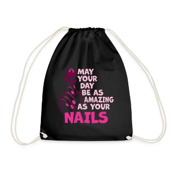 May Your Day Be As Amazing Nageltante - Turnbeutel - Schwarz - Vorne