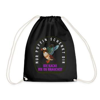 Nur Puffin Schenk Dir Die Kacke Die Du Brauchst - Sac de sport léger - noir - Devant