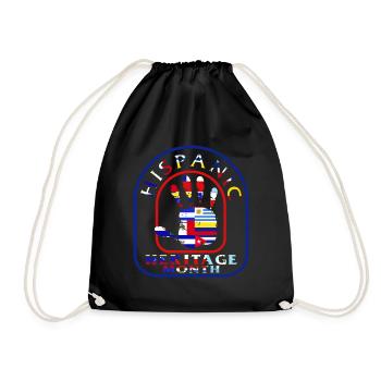 National Hispanic Heritage Month Shirt, Hispanic - Drawstring Bag - black - Front