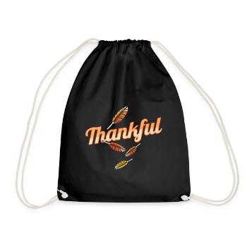 Brown Turkey Feathers Logo reconnaissant pour - Sac de sport léger - noir - Devant