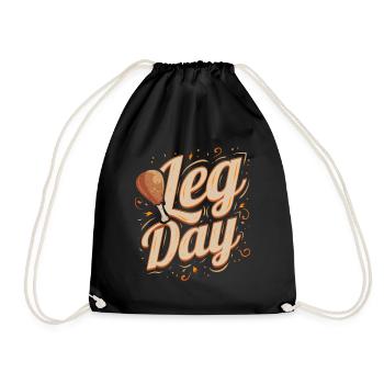 Dinde Tambour Jambe Jour de Thanksgiving - Sac de sport léger - noir - Devant