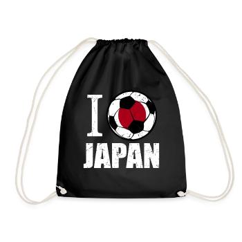 Japan Football - Drawstring Bag - black - Front