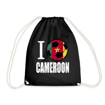 Cameroon Football - Drawstring Bag - black - Front