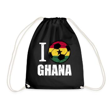 Ghana Football - Drawstring Bag - black - Front