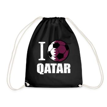 Qatar Football - Drawstring Bag - black - Front