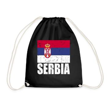 Drapeau de la Serbie - Sac de sport léger - noir - Devant