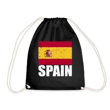 Drapeau de l’Espagne - Sac de sport léger - noir - Devant