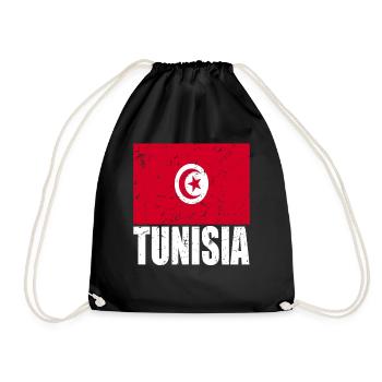 Drapeau de la Tunisie - Sac de sport léger - noir - Devant