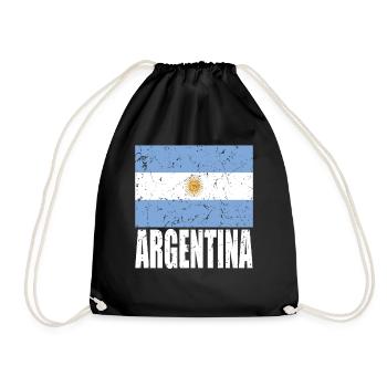 ARGENTINA flag - Drawstring Bag - black - Front