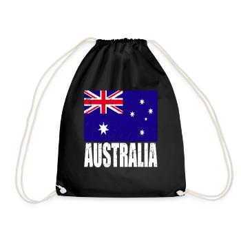 Drapeau de l’Australie - Sac de sport léger - noir - Devant